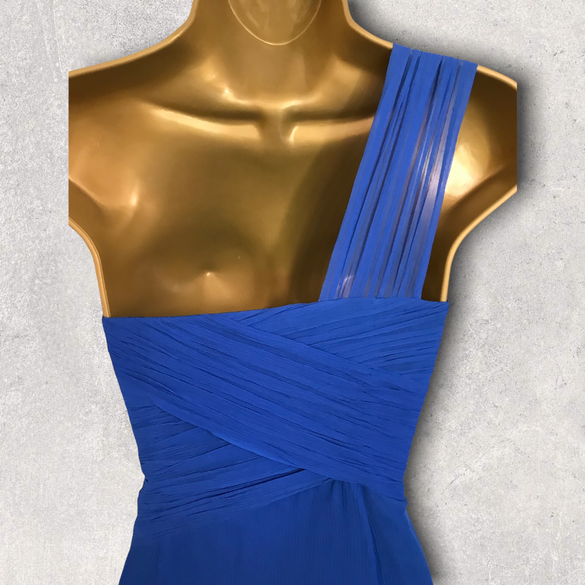Monsoon Rhumba Blue One Shoulder Silk Dress UK 10 US 6 EU 38 BNWT RRP £135 Timeless Fashions