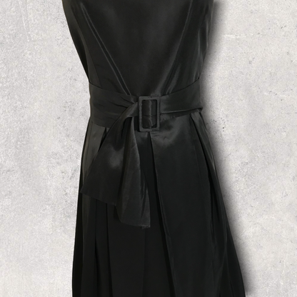 Renato Nucci Black Silk Mix Fit & Evening Dress UK 10 US 6 EU 38 Timeless Fashions