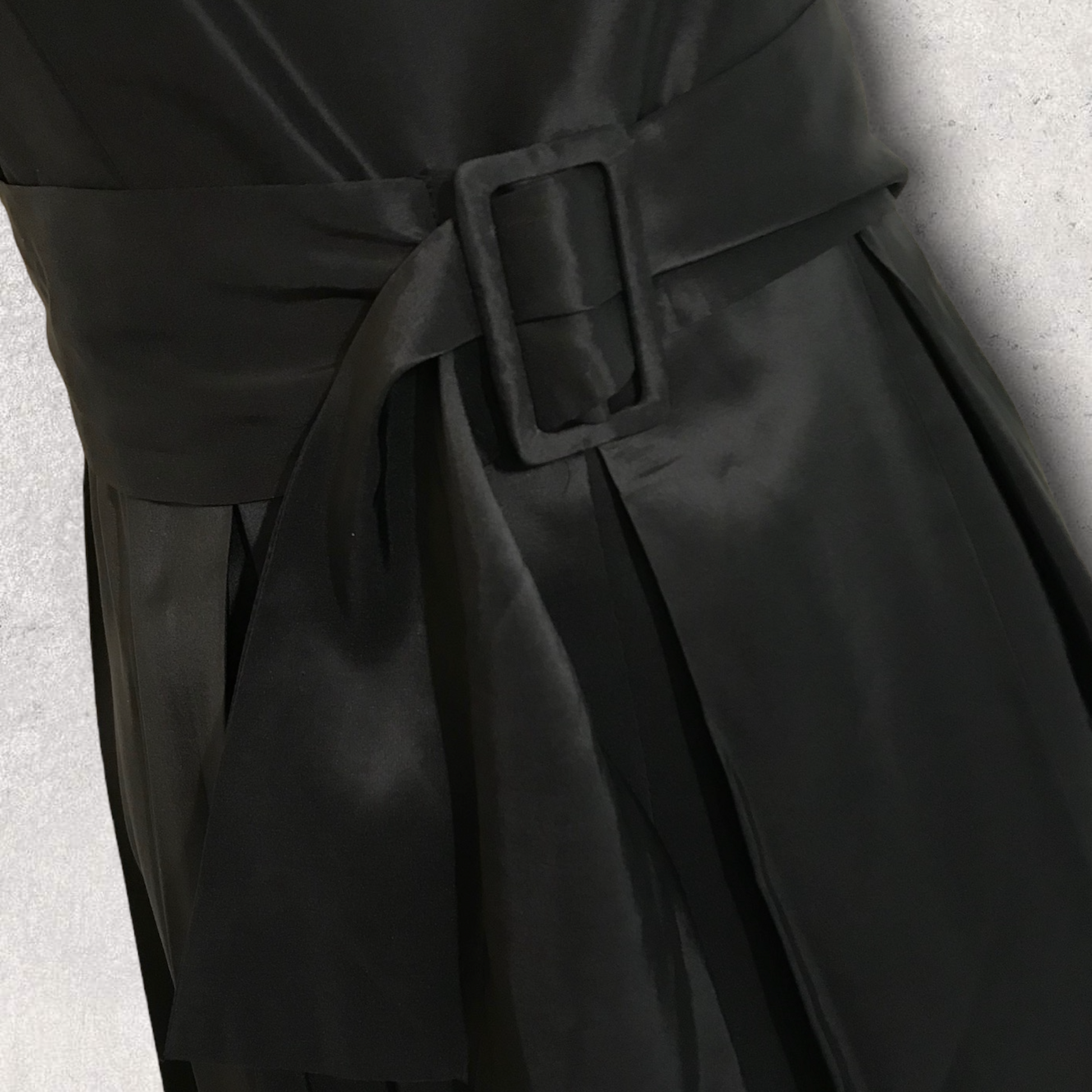 Renato Nucci Black Silk Mix Fit & Evening Dress UK 10 US 6 EU 38 Timeless Fashions