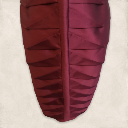 Veni Infantino for Ronald Joyce Women's Claret Satin Pencil Dress UK 8 US 4 EU 36 IT 40 Timeless Fashions