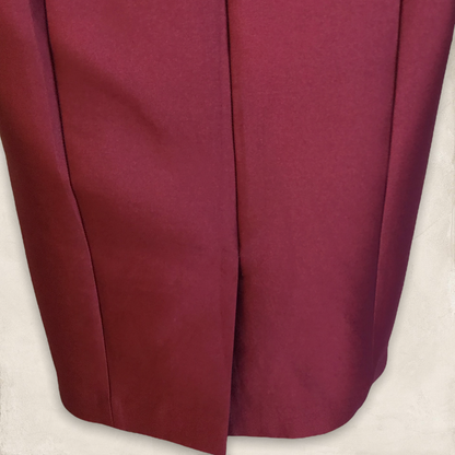 Veni Infantino for Ronald Joyce Women's Claret Satin Pencil Dress UK 8 US 4 EU 36 IT 40 Timeless Fashions