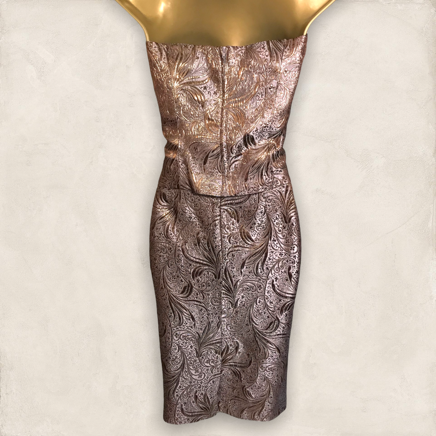Next Bronze Gold Vintage Jacquard Metallic Special Occasion Outfit UK 8 US 6 EU 36 Timeless Fashions