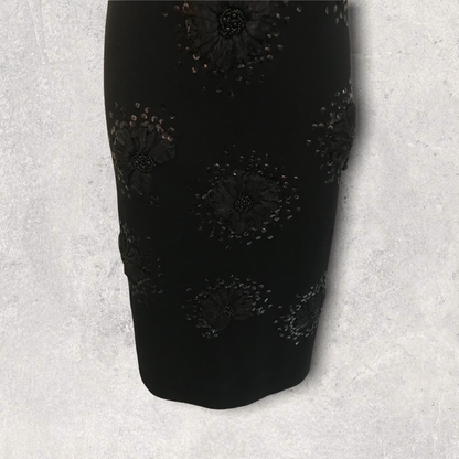 Fenn Wright Manson Ponte Roma Black Wool Dress UK 12 US 8 EU 40 Timeless Fashions