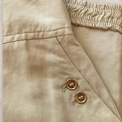 Marcelino Light Beige Linen Mix Pencil Skirt UK 14 US10 EU 42 Timeless Fashions