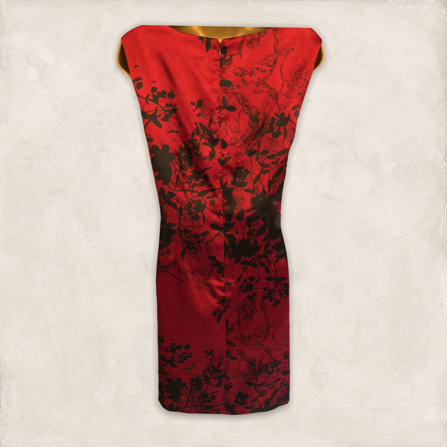 Pomodoro Red & Black Floral Silky Dress UK 16 US 12 EU 44 RRP £79.00 Timeless Fashions