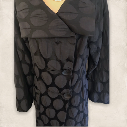 SULU Kirstin Bernecker Black Lagenlook Coat UK 10 US 6 EU 38 Timeless Fashions