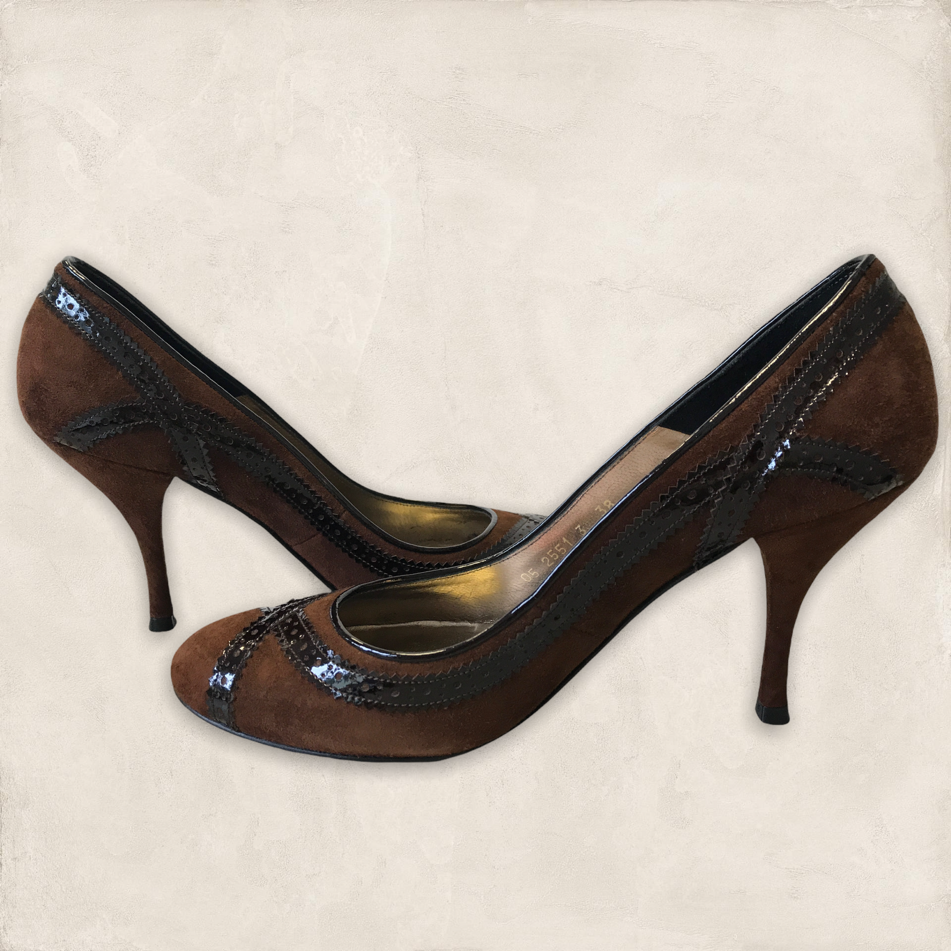 Magrit Brown Stiletto Heel Suede Court Shoe UK 5 US 7.5 EU 38 RRP £170 Timeless Fashions