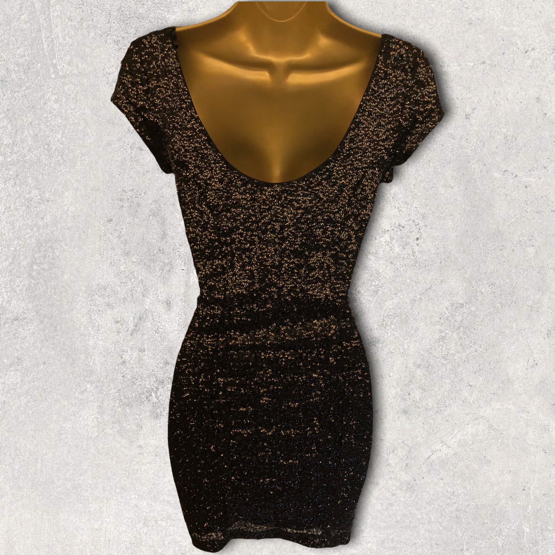 H&M Divided Black Sequin Sleeveless Dress UK 10 US 6 EU 36 BNWT Timeless Fashions