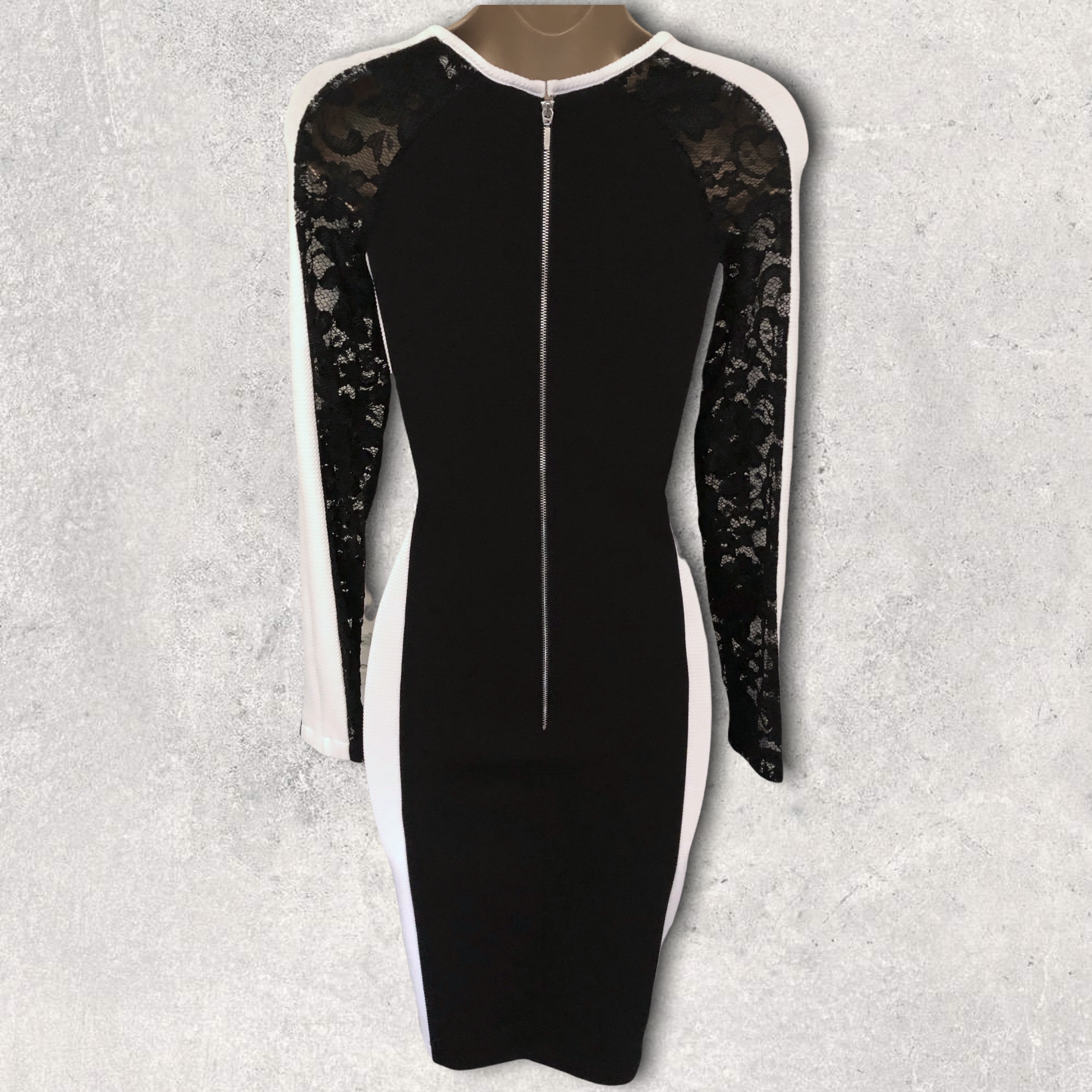 Joseph Ribkoff Black & Vanilla Stretch Silhouette Dress UK 10 US 6 EU 38 BNWT RRP £220 Timeless Fashions