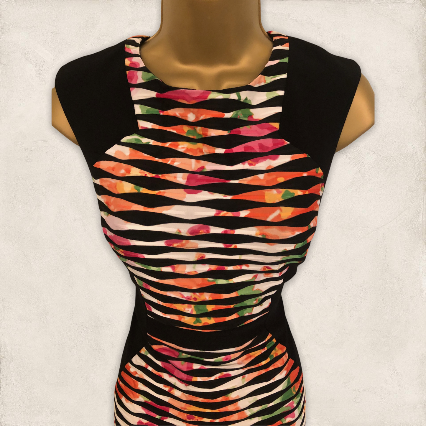 Joseph Ribkoff Black Multicolour Stretch Silhouette Dress UK 10 US 6 EU 38 BNWT Timeless Fashions