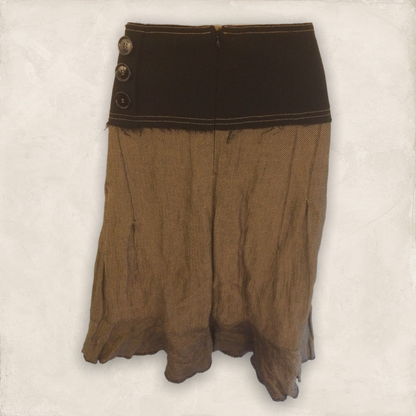 Bleu Blanc Rouge Mustard & Black Skirt UK 10 US 6 EU 38 Timeless Fashions