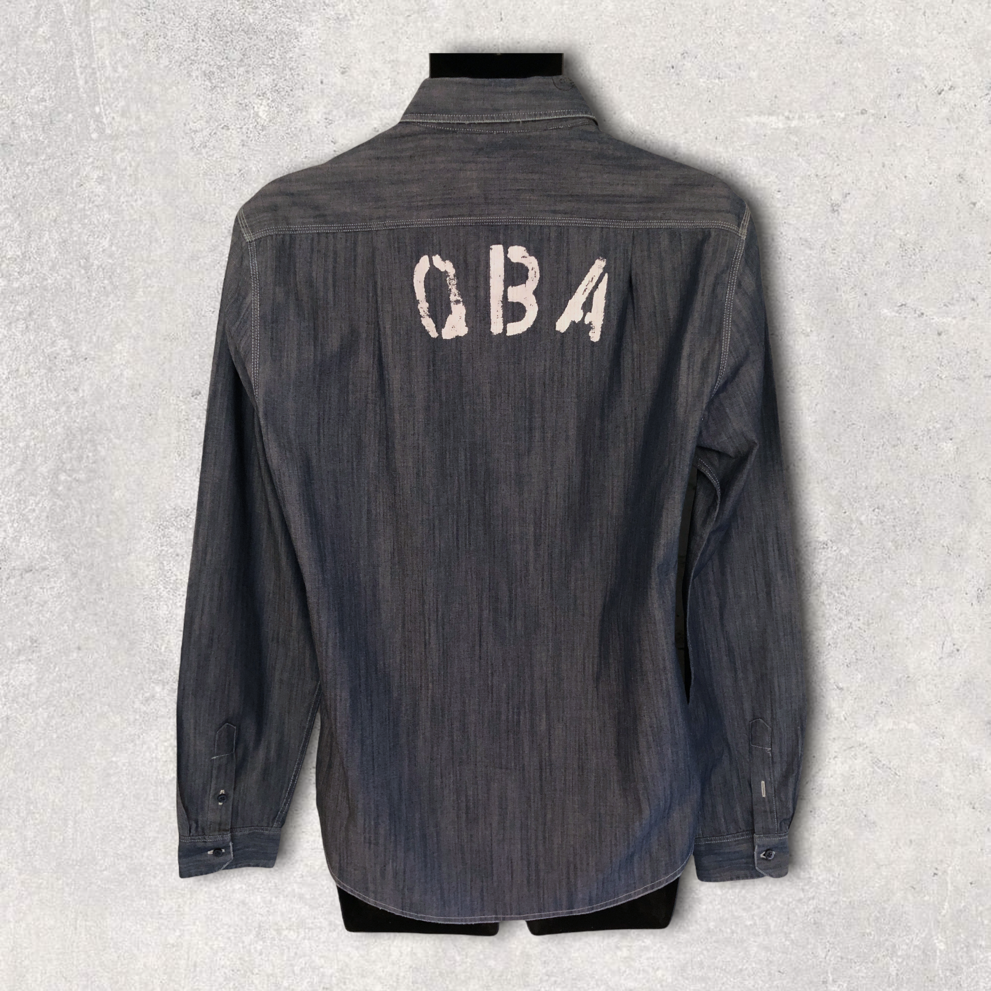 Quba & Co Mid Blue Men's Chambray Long Sleeve Shirt Medium Timeless Fashions