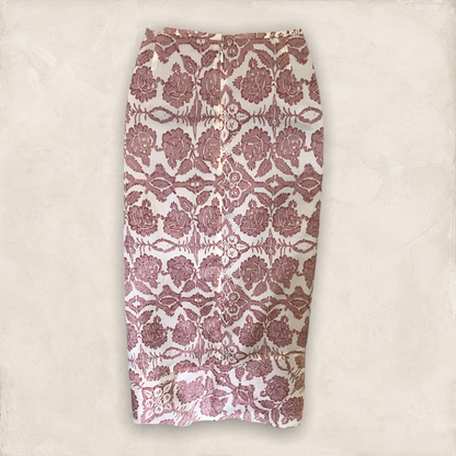 Day Birger et Mikkelsen Dusky Pink & Cream Silky Floral Skirt UK 10 US 6 EU 38 Timeless Fashions