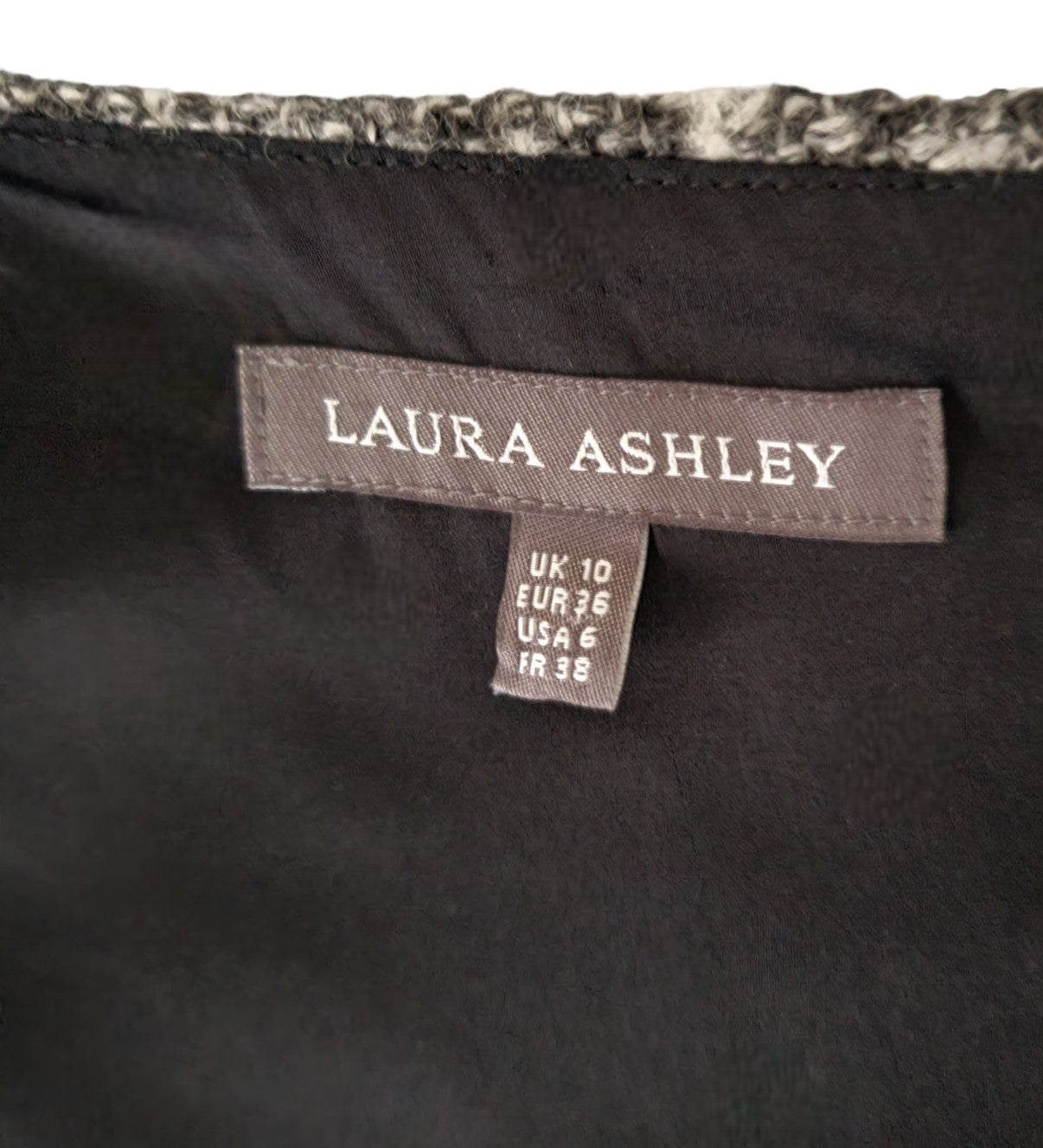 Laura Ashley Grey Wool Mix Pinafore Dress UK 10 US 6 EU 38 Timeless Fashions