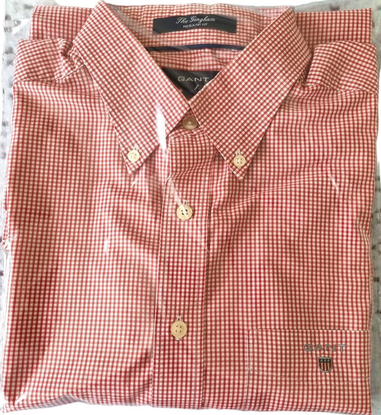 Gant Mens Regular Fit Broadcloth Shirt Red Size L Timeless Fashions