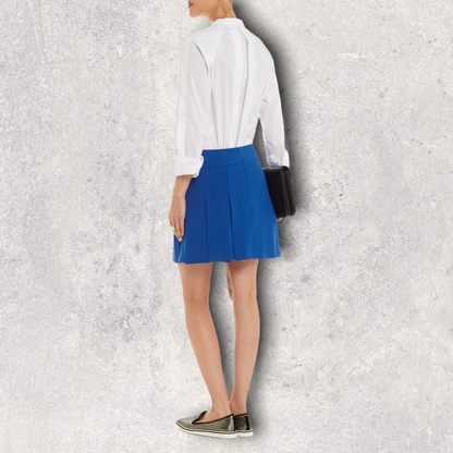 Joseph Blue Harold Pleated Crepe Tennis Skirt UK 12 US 8 EU 40 Timeless Fashions