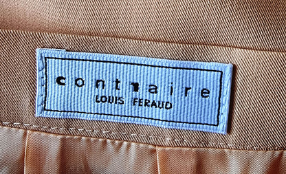 Louis Feraud Paris Peach Contraire Lined Wool Skirt UK 12 US 8 EU 40 Timeless Fashions