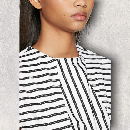 Vero Moda Womens Black & White Striped Mini Dress Size S UK 8 Timeless Fashions