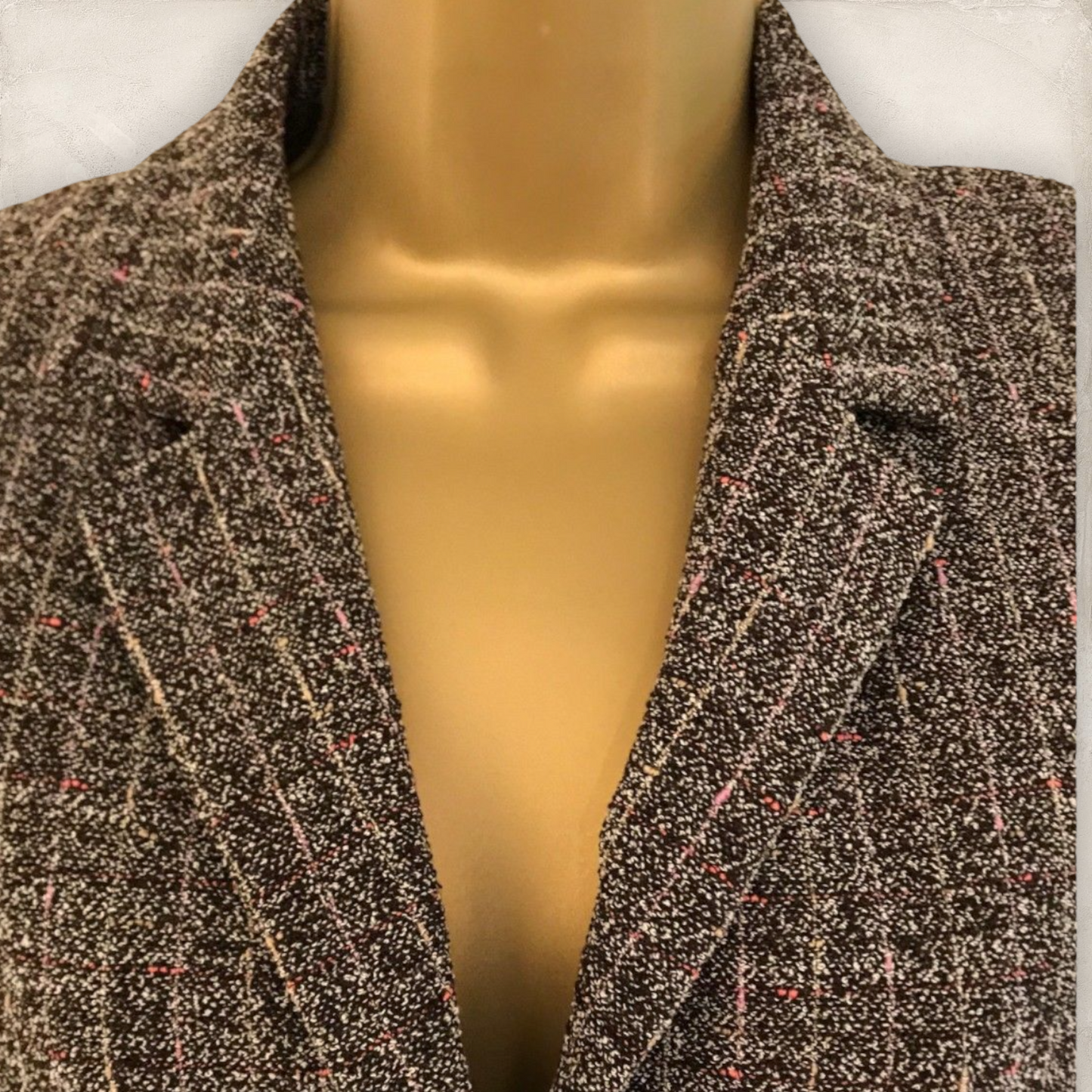 Planet Grey & Pink Marl Wool Blend Coat UK 12 US 8 EU 40 Timeless Fashions