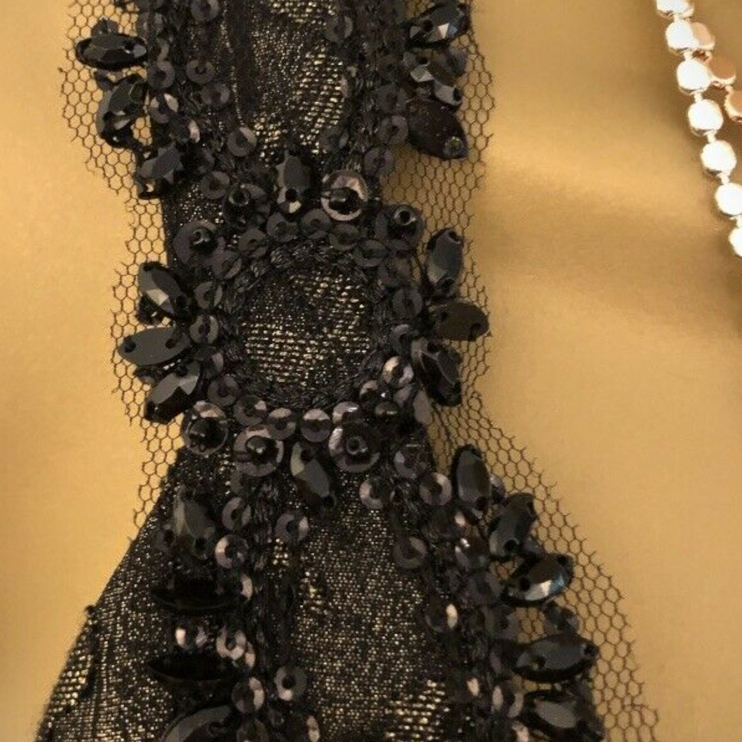 Monsoon Women's Black & Gold Lace Dress UK 18 US 14 EU 46 Timeless Fashions