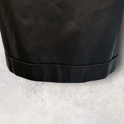 Gianni Versace Vintage Black Leather Pencil Skirt UK 6 US 2 EU 34 Timeless Fashions