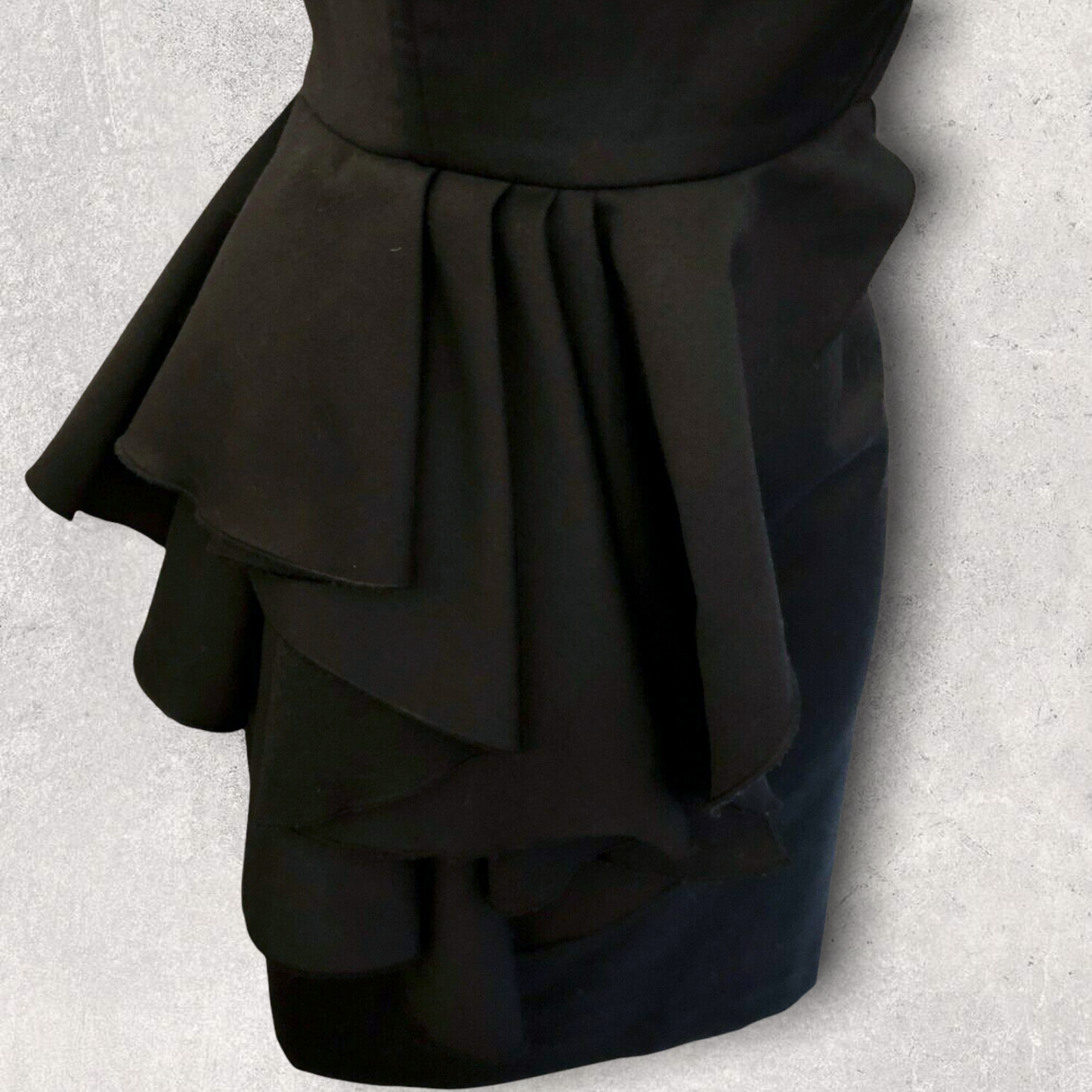 Alice + Olivia Black Strapless Drape Mini Dress UK 8 US 4 EU 36 Timeless Fashions