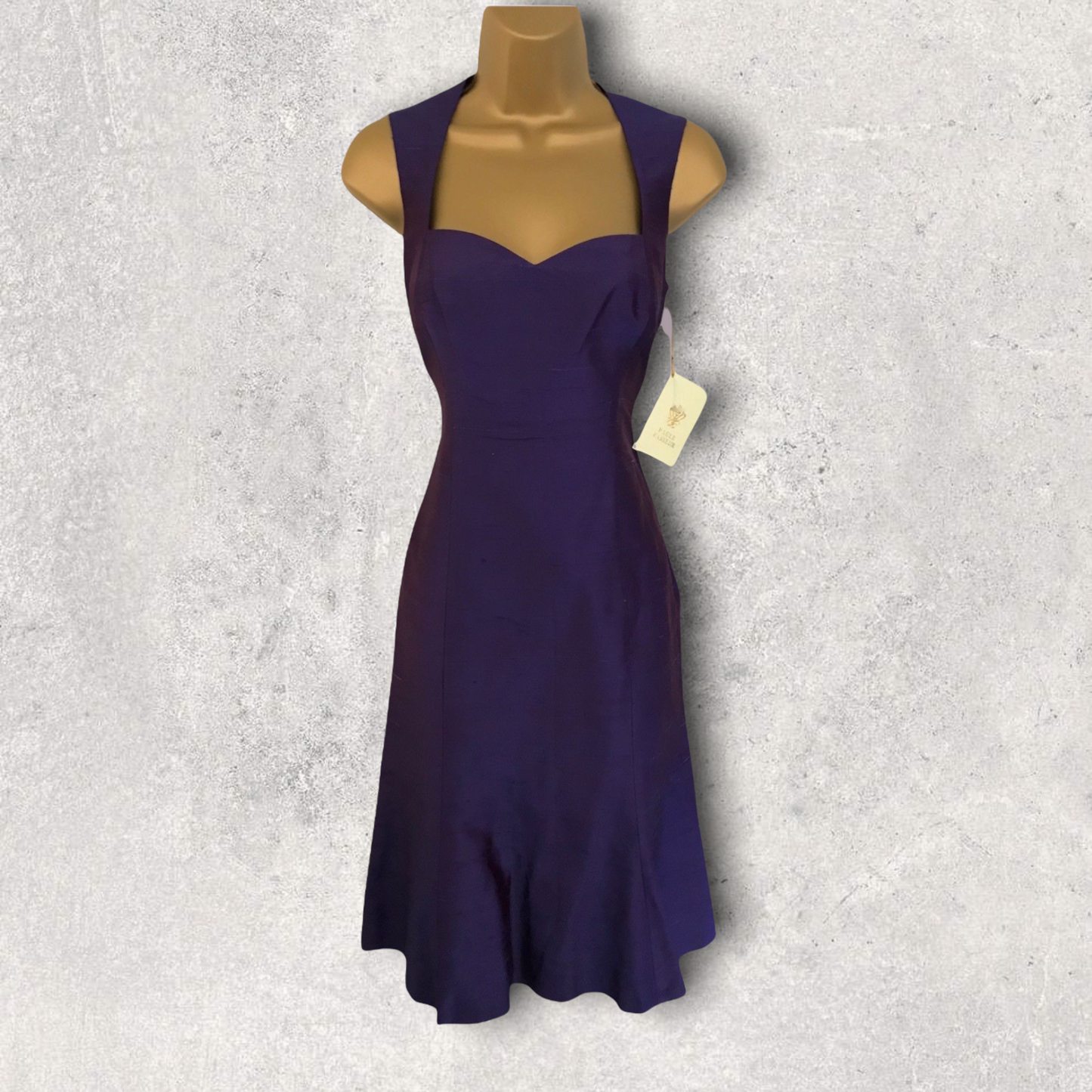 Paule Vasseur Purple Silk Special Occasion Outfit UK 10 US 6 EU 38 Timeless Fashions