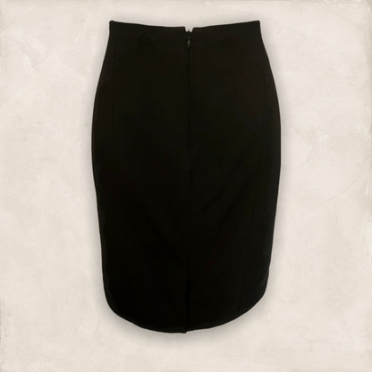 Alexander Wang Black Long Tail Wool Mix Mini Skirt UK 10/12 US 6/8 EU 38/40 Timeless Fashions